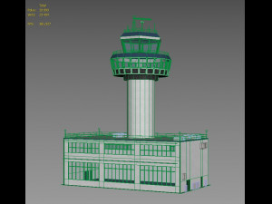 airport control tower 3Dモデル