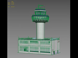 airport control tower 3D Model