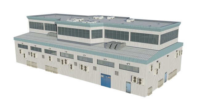 hangar Model 3D .c4d .max .obj .3ds .fbx .stl .blend 