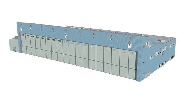 hangar 3D Model .c4d .max .obj .3ds .fbx .stl .blend 