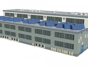 Industriegeb&auml;ude 3D Modell