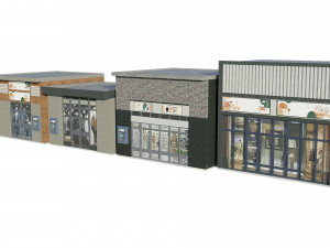 commercial storefront shopfront shop retail city 3D Model