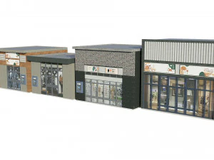 etalase komersial toko etalase kota ritel Model 3D