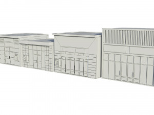 commercial storefront shopfront shop retail city 3D Model