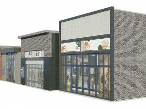 commercial storefront shopfront shop retail city 3D Model