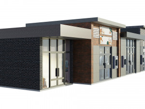 commercial storefront shopfront shop retail city 3D Model