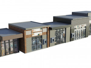 commercial storefront shopfront shop retail city 3D Model