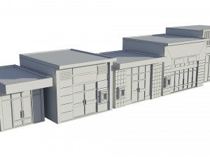 commercial storefront shopfront shop retail city 3D Model