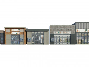 commercial storefront shopfront shop retail city 3D Model