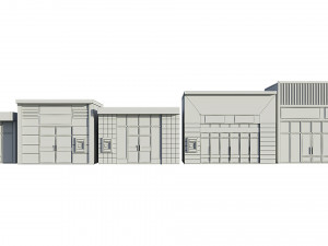 commercial storefront shopfront shop retail city 3D Model