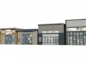 commercial storefront shopfront shop retail city 3D Model