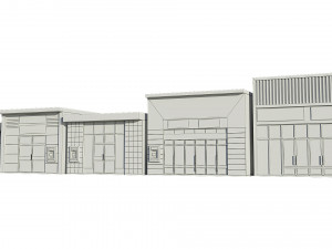 commercial storefront shopfront shop retail city 3D Model