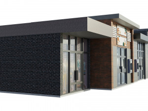 commercial storefront shopfront shop retail city 3D Model