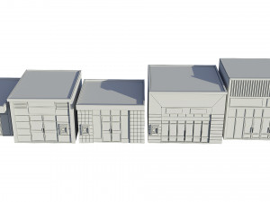 commercial storefront shopfront shop retail city 3D Model