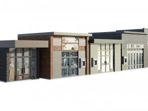 commercial storefront shopfront shop retail city 3D Model