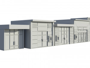 commercial storefront shopfront shop retail city 3D Model