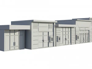 commercial storefront shopfront shop retail city 3D Model