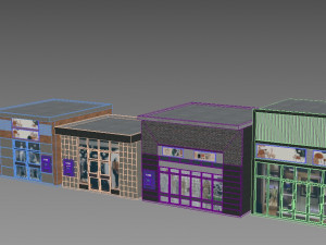 commercial storefront shopfront shop retail city 3D Model