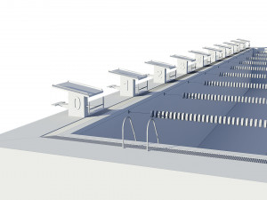 swimming pool olympic size 3D Model