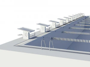 swimming pool olympic size 3D Model