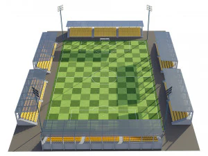 campo de futebol de futebol Modelo 3D