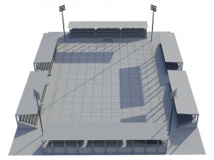 soccer football field 3D Model