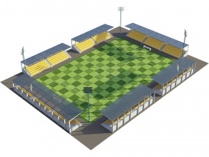 soccer football field 3D Model