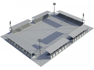 soccer football field 3D Model