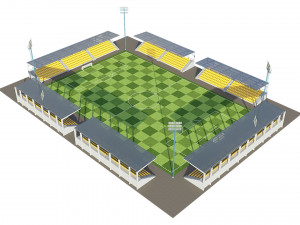 soccer football field 3D Model