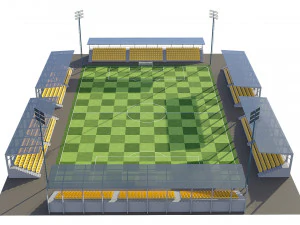 soccer football field 3D Model