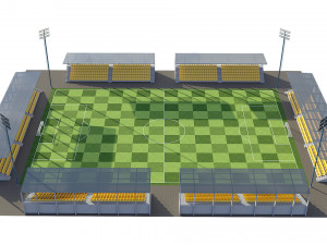 soccer football field 3D Model