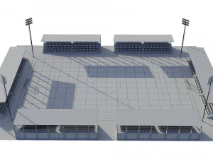 soccer football field 3D Model