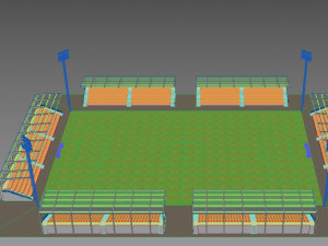 soccer football field 3D Model