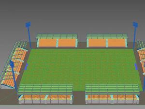 soccer football field 3D Model