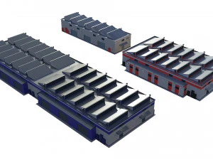 industrial buildings model pack 3D Model