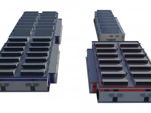 industrial buildings model pack 3D Model