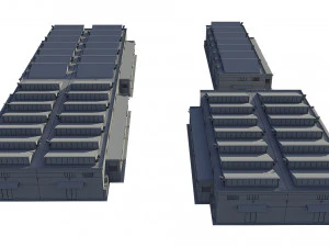 industrial buildings model pack 3D Model