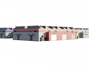industrial buildings model pack 3D Model