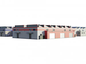 industrial buildings model pack 3D Model