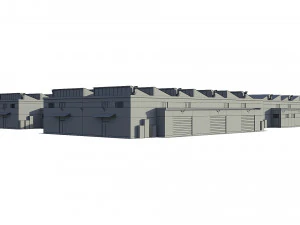 industrial buildings model pack 3D Model