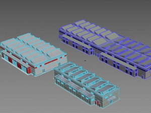 industrial buildings model pack 3D Model