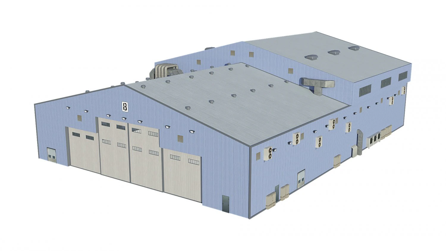 hangar 3D Model .c4d .max .obj .3ds .fbx .stl .blend 
