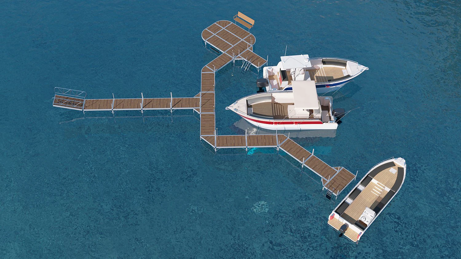 marina for boats 3D Model .c4d .max .obj .3ds .fbx .stl .blend 
