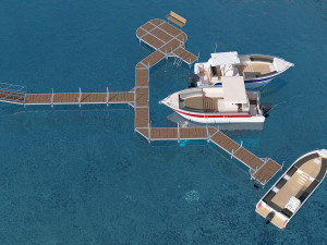 marina for boats 3D 모델
