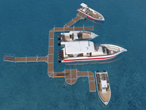 marina for boats 3D Model