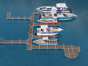 marina for boats 3D Model