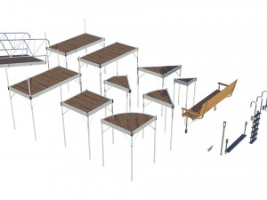 marina for boats 3D Model