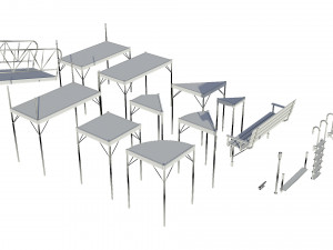 marina for boats 3D Model