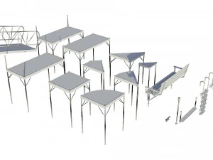 marina for boats 3D Model