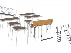 marina for boats 3D Model